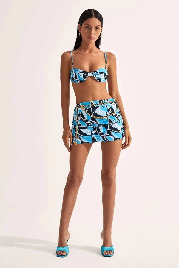 Martini Mini Skirt Artifice Aqua 4 Martini Mini Skirt Artifice Aqua - Image 2