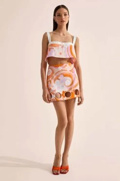 Bubble Cut-Out Skirt Bloom