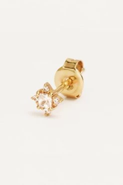 14kt Gold Endless Light Stud Earring