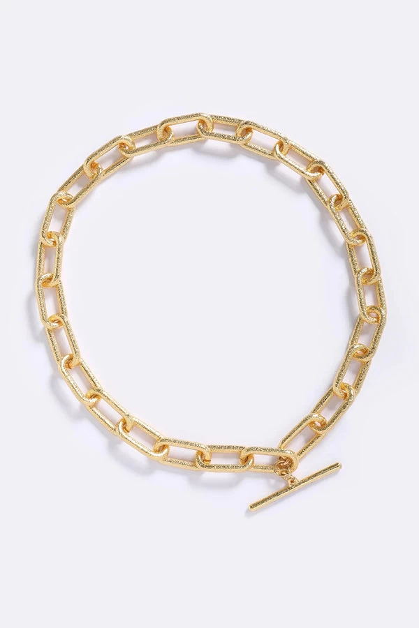 Capri Chain Link Necklace Gold 3 Capri Chain Link Necklace Gold