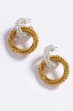 Wild Sparkle Double Hoops