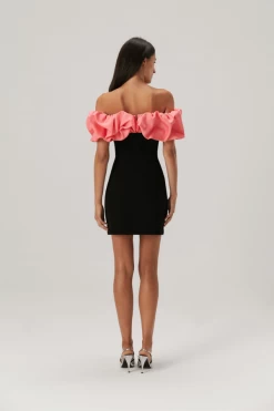 Rosana Mini Dress Watermelon Pink And Black -Chic Boutique Shop 1 c24a4eca 833e 4372 aecc 957873f6ac6b