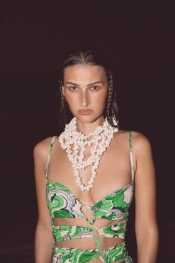 Aqua Drawstring Swimsuit Fern -Chic Boutique Shop 2.AquaDrawstringSwimsuit Fern