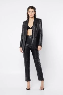 Reliance Leather Blazer -Chic Boutique Shop 20220829 MOSSMAN ESSENTIAL ONLINE S20 1390