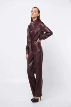 The Habitual Shirt Burgundy -Chic Boutique Shop 20221003 MOSSMAN APRIL23 ONLINE S15 1150