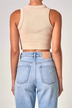 Jonesy Crop Bleached Sand -Chic Boutique Shop 2578826 22454158 125708892