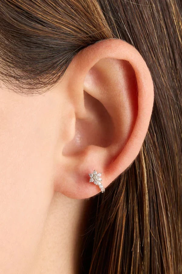 14kt Gold Crystal Shooting Star Ear Cuff 4 14kt Gold Crystal Shooting Star Ear Cuff - Image 2