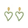All Of My Heart Earrings Mini Light Green