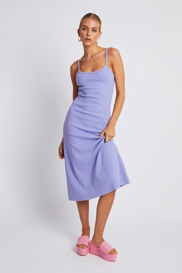 A Line Midi Dress Lilac 7 A Line Midi Dress Lilac - Image 5