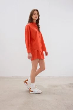 The Chiara Shirt Real Red -Chic Boutique Shop 32 LMCS006 LMWCS007 2952copy