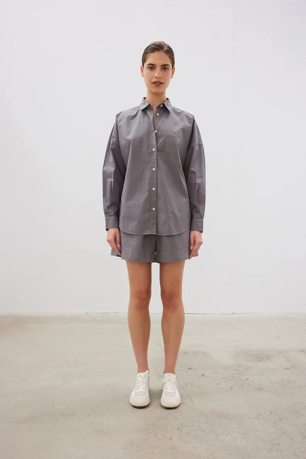 The Chiara Shirt Charcoal - Image 3