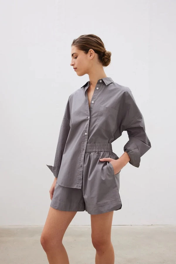 The Chiara Shirt Charcoal - Image 5