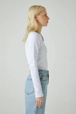 Jonesy Long Sleeve White -Chic Boutique Shop 38965 1 white jonesy long sleeve 2copy