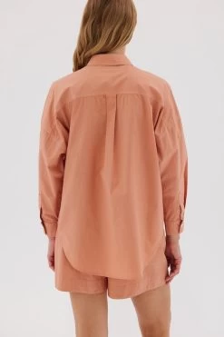 Chiara Shirt Italian Clay -Chic Boutique Shop 38 LMCS006 THE CHIARA SHIRT SHORT CLASSIC ITALIAN CLAY 42311 7ae86afa 0caa 4326 9c88 f5907a4889d2