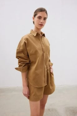 Diaz Shirt Wholegrain -Chic Boutique Shop 41 LMD016WGR LMD017WGR Diaz Shirt Diaz Shorts Wholegrain 3635copy