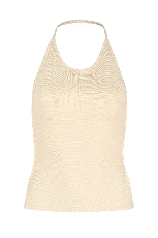 Greta Bib Top Cream 5 Greta Bib Top Cream - Image 3