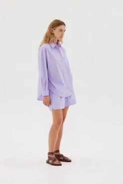 Chiara Shirt Violet Light -Chic Boutique Shop 51 LMCS006 THE CHIARA SHIRT SHORT CLASSIC VIOLET LIGHT 47331 c0686209 196a 475f bcab 66b46f864462