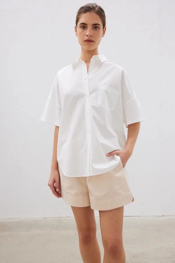 The Chiara Short Sleeve Shirt White 7 The Chiara Short Sleeve Shirt White - Image 5