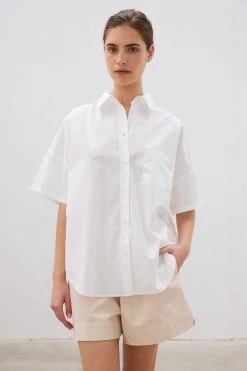 The Chiara Short Sleeve Shirt White