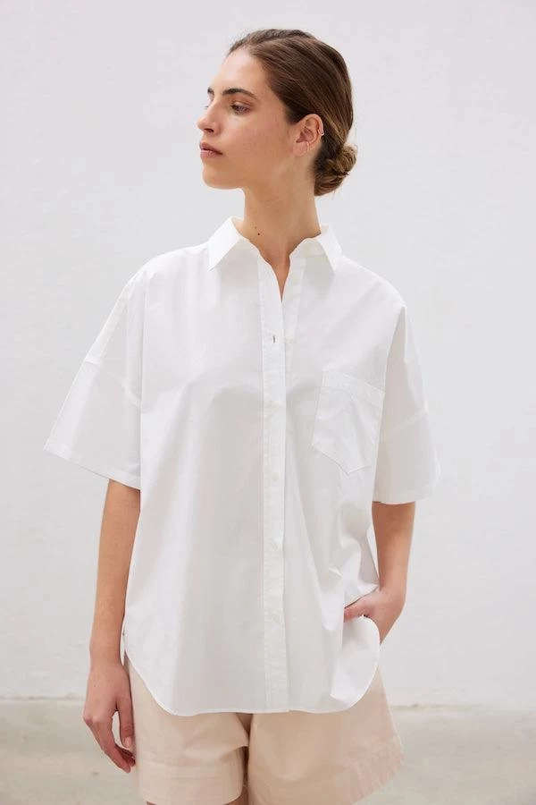 The Chiara Short Sleeve Shirt White 5 The Chiara Short Sleeve Shirt White - Image 3