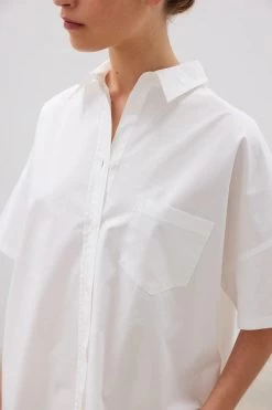 The Chiara Short Sleeve Shirt White 12 The Chiara Short Sleeve Shirt White -Chic Boutique Shop 57 SS WHITE 3553 1296xcopy