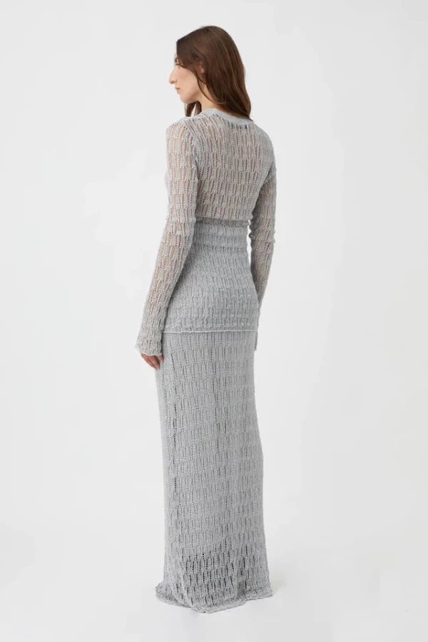 Jacque Knit Top Silver 5 Jacque Knit Top Silver - Image 3