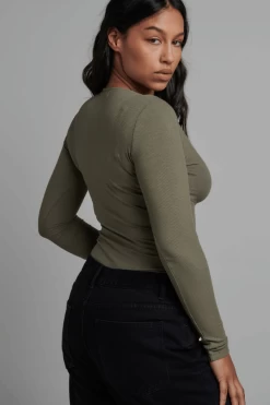 Lara Bodysuit Khaki -Chic Boutique Shop 8 085cf694 edc7 4955 a61f d9f4eaaa0a0b