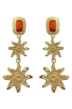 Allegra Earrings Red Onyx