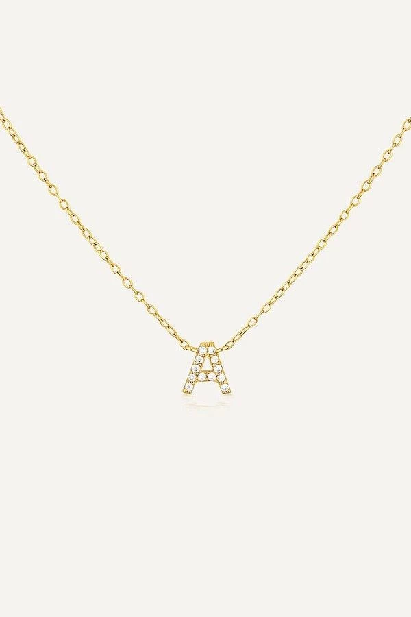 Pavé Letter Necklace 3 Pavé Letter Necklace