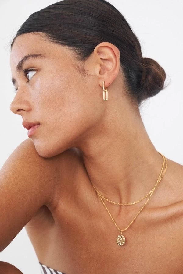 Celine Earrings Gold Pavé 6 Celine Earrings Gold Pavé - Image 4