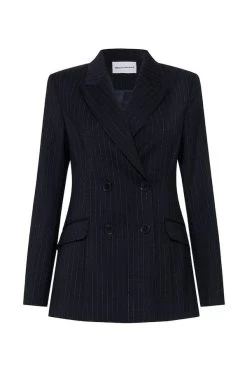 Rebecca Vallance Camryn Blazer 11 Rebecca Vallance Camryn Blazer -Chic Boutique Shop CAMRYN BLAZER 2302 4249 NAVY STRIPE 1 56296
