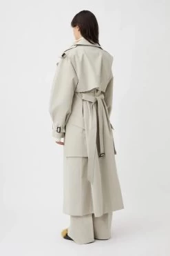 Simona Trench -Chic Boutique Shop C M CAMILLA AND MARC Simona midi trench coat co ord set oyster beige 3 640x960copy