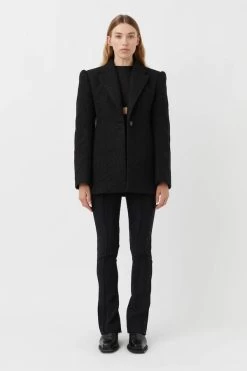Sorrento Jacket 9 Sorrento Jacket -Chic Boutique Shop C M CAMILLA AND MARC Sorrento boucle blazer jacket black 1 640x960copy