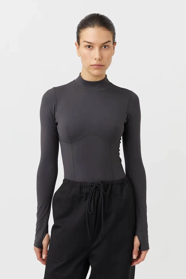 Koda Active Bodysuit Charcoal 3 Koda Active Bodysuit Charcoal