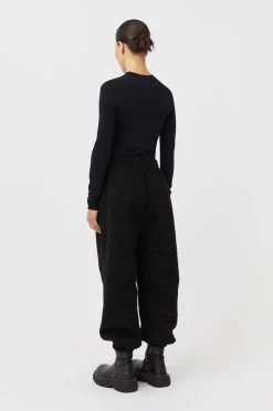 Lupine Pant -Chic Boutique Shop C M CAMILLA AND MARC lupine boucle tracksuit track pant black 3 640x960copy