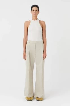 Simona Pant 10 Simona Pant -Chic Boutique Shop C M CAMILLA AND MARC nora logo ribbed rib top tank chalk cream 1 640x960copy