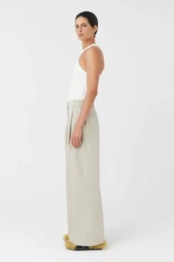 Simona Pant 11 Simona Pant -Chic Boutique Shop C M CAMILLA AND MARC nora logo ribbed rib top tank chalk cream 2 640x960copy