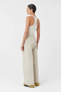 Simona Pant 12 Simona Pant -Chic Boutique Shop C M CAMILLA AND MARC nora logo ribbed rib top tank chalk cream 3 640x960copy
