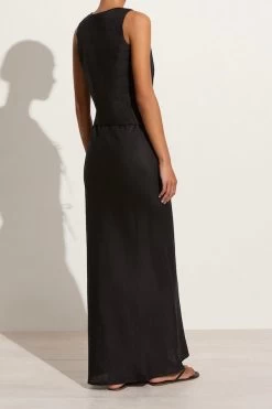 Faithfull The Brand Cataline Skirt Black -Chic Boutique Shop FF2495 BLK 3