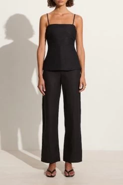 Faithfull The Brand Rossio Pants Black -Chic Boutique Shop FF2647 BLK 1