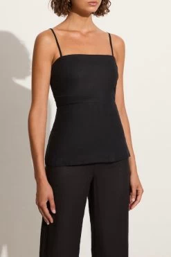 Faithfull The Brand Marcelo Top Black -Chic Boutique Shop FF2652 BLK 3