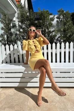 Rebecca Vallance Chloe Bow Mini Dress