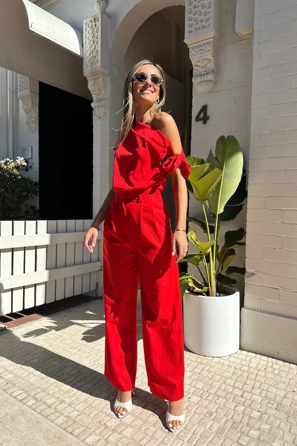 Bare Minimum Pant Red 4 Bare Minimum Pant Red - Image 2