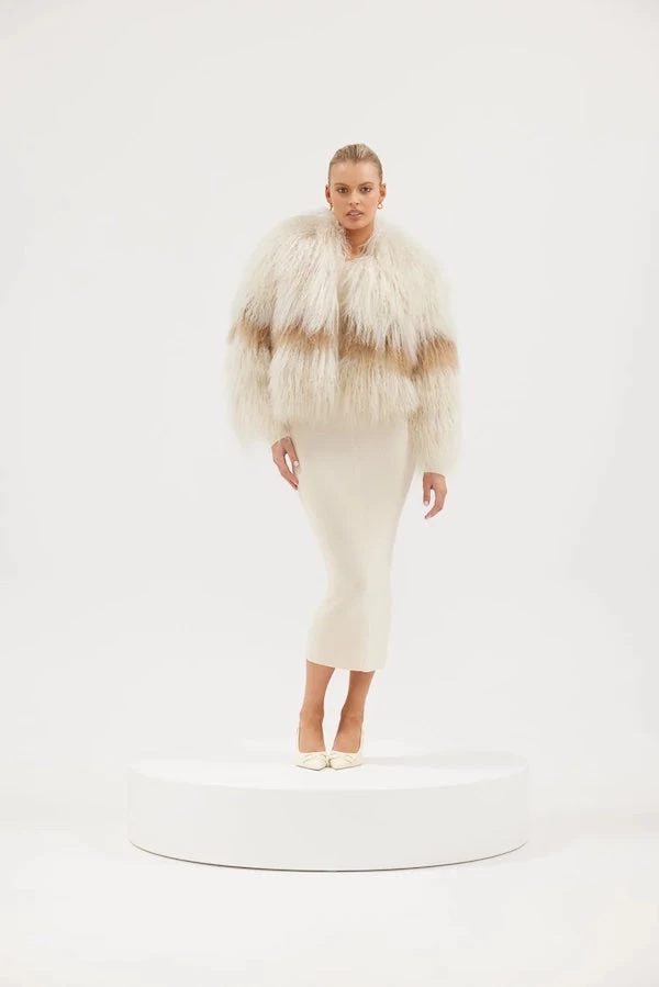 Georgina Jacket Oatmeal/Tan 4 Georgina Jacket Oatmeal/Tan - Image 2