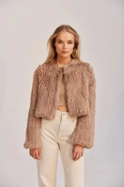 Lola Crop Jacket Beige -Chic Boutique Shop HRK 0194copy