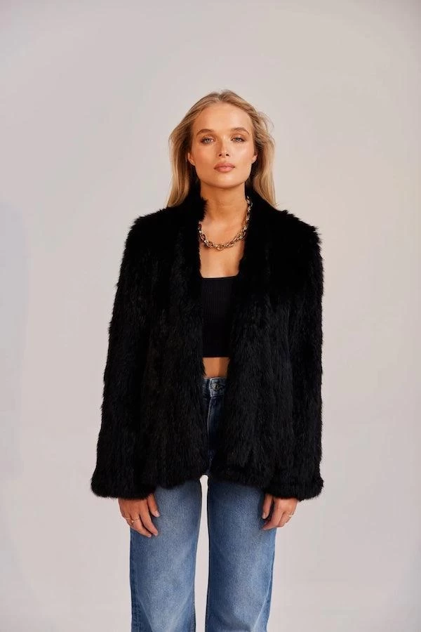 Valencia Fur Jacket Black 8 Valencia Fur Jacket Black - Image 6