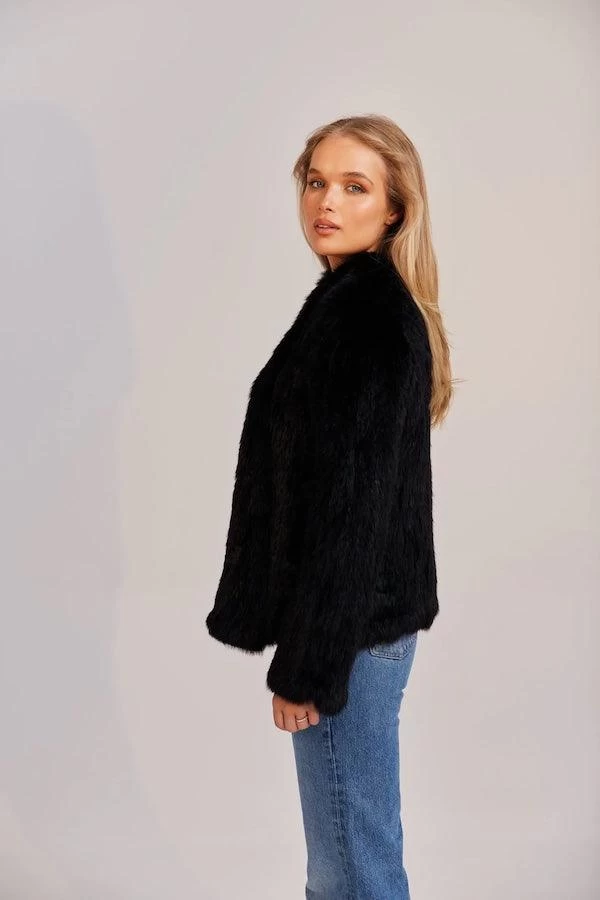 Valencia Fur Jacket Black 11 Valencia Fur Jacket Black - Image 9