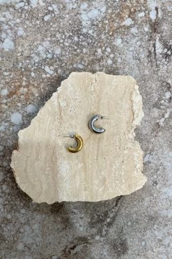 Mixed Metal Cuff Earrings