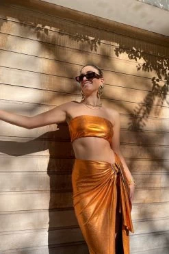 Soleil Skirt Copper -Chic Boutique Shop IMG 0928 2a4d56c7 43d3 482c aac9 9f9de06c84de