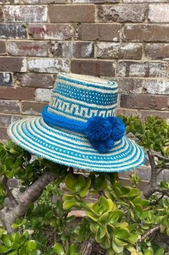 Handwoven Hat Blue